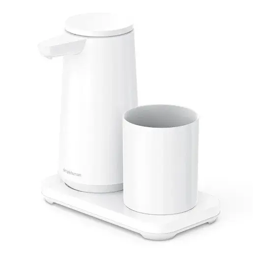 Simplehuman bezdotykový dávkovač penového mydla – 296 ml + kelímok biela oceľ dobíjací ST1099