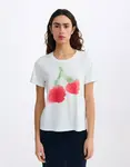 Thinking MU Blurry Cherry Ida Tee WHITE S