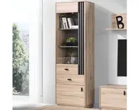 Vysoká vitrína Ancona, dub estana/antracit%