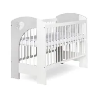 KLUPŚ Postýlka NELL 120 x 60 cm  - bílá s šedou