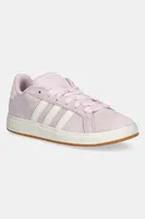 Dětské semišové sneakers boty adidas GRAND COURT 00s růžová barva, JP5895
