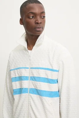 Mikina adidas Originals Q12 MONOGRAM T pánská, béžová barva, vzorovaná, JP4420