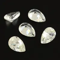 Teardrop Shaped Cubic Zirconia Pointed Back Cabochons