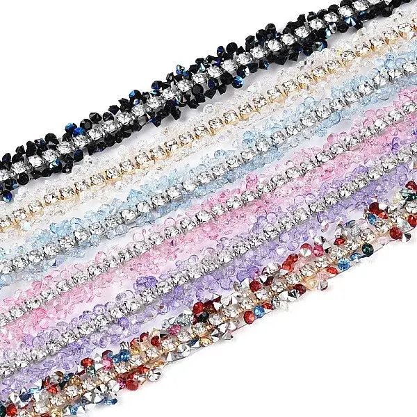 Resin Rhinestone Crystals Beaded Trim
