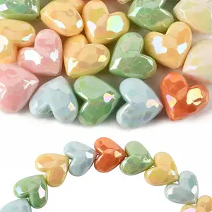 20Pcs UV Plating Opaque Acrylic Beads