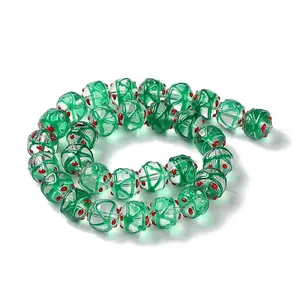 Transparent Glass Enamel Beads Strands