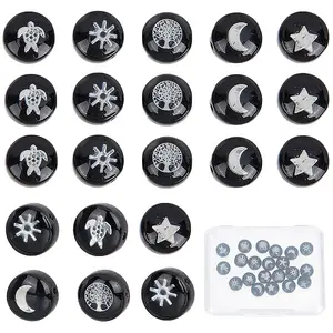 30Pcs 6 Style Handmade Lampwork Beads