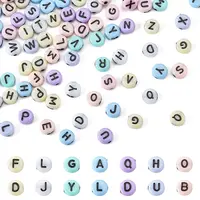 100G Flat Round Craft Style Opaque Acrylic Beads