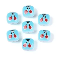 Opaque Printed Acrylic Beads