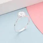 925 Sterling Silver Micro Pave Clear Cubic Zirconia Adjustable Finger Rings for Women