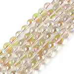 Transparent Electroplate Glass Beads Strands
