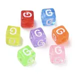 Spray Painted Transparent Acrylic Beads