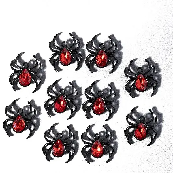 Halloween Alloy Rhinestone Pendants
