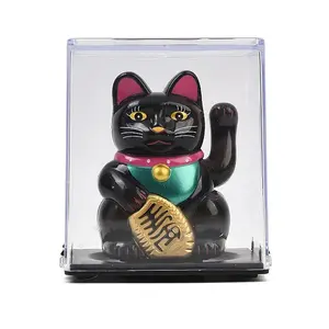 ABS Plastic Solar Powered Maneki-neko Figurines