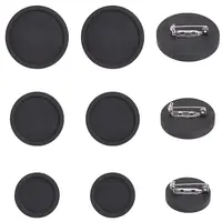 Dyed Wood Brooch Cabochon Settings