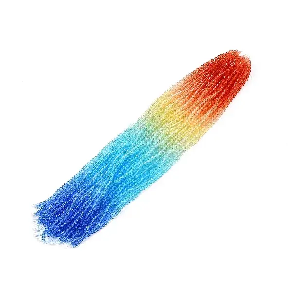 Gradient Color Baking Paint Glass Bead Strands