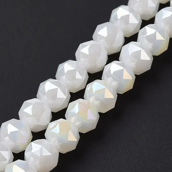 Electroplate Opaque Glass Beads Strands