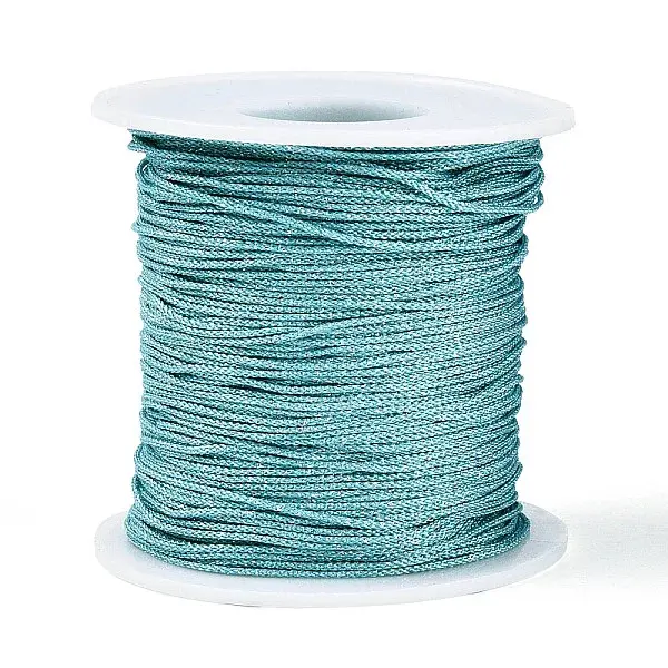 100M Segment Dyed Round Polyester Metallic Braided Cords