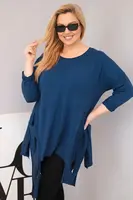 Plus size blúzka s asymetrickým spodkom