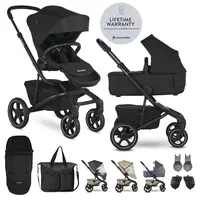 EASYWALKER SET XXL kočík kombinovaný Jimmey Pepper Black s príslušenstvom,EASYWALKER Kočík kombinovaný Jimmey Pepper Black XXL RWS