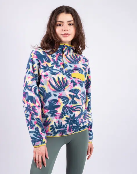 Patagonia W's LW Synch Snap-T P/O Wild Botanist: Tidal Teal S