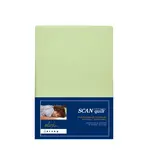 SCANquilt dětské prostěradlo JERSEY ELASTIC LYCRA světle zelená 60 x 120 cm na výšku matrace až 15 cm