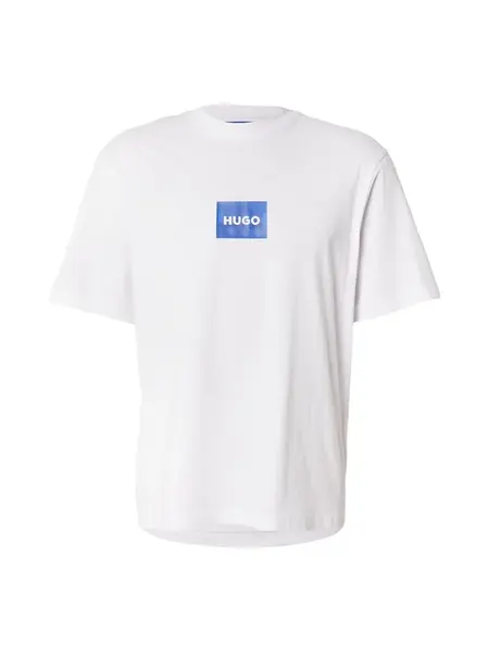 HUGO Tričko 'Nayonix'  kráľovská modrá / biela