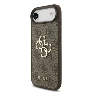 Zadní kryt Guess PU 4G Metal Logo pro Apple iPhone Air, hnědá