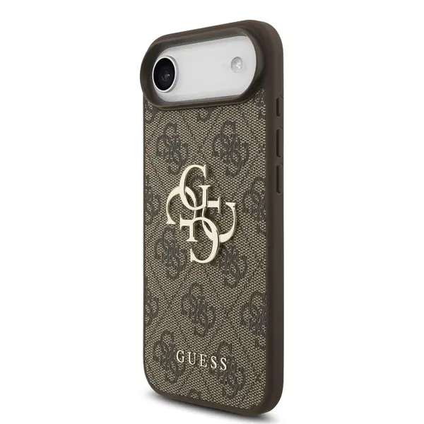 Zadní kryt Guess PU 4G Metal Logo pro Apple iPhone Air, hnědá
