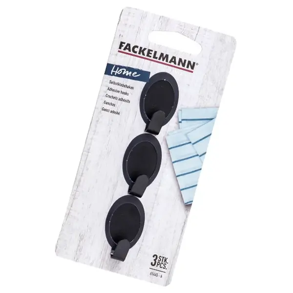 Háčky oválné 4,1cm inox black 61445