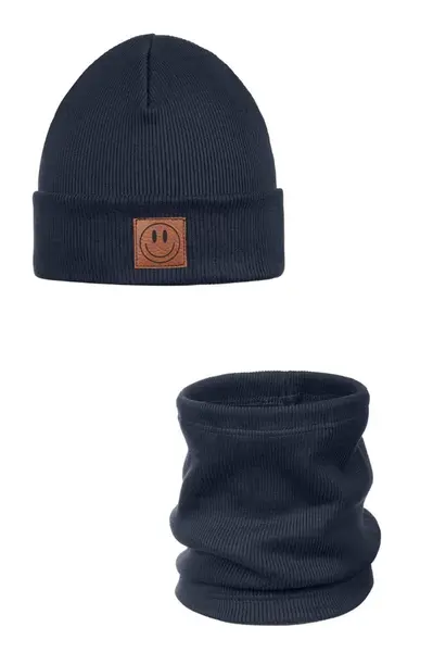 Dětský set čepice a nákrčník SMILE