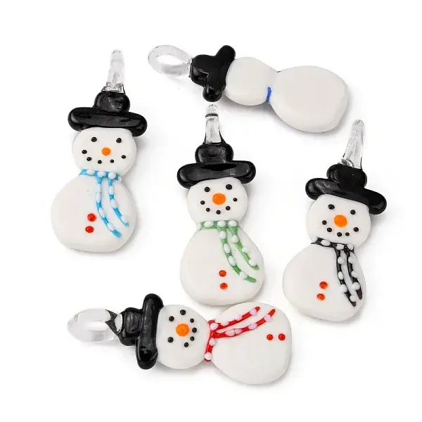 Christmas Handmade Lampwork Pendants
