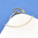 304 Stainless Steel Micro Pave Cubic Zirconia Tennis Bracelets for Women