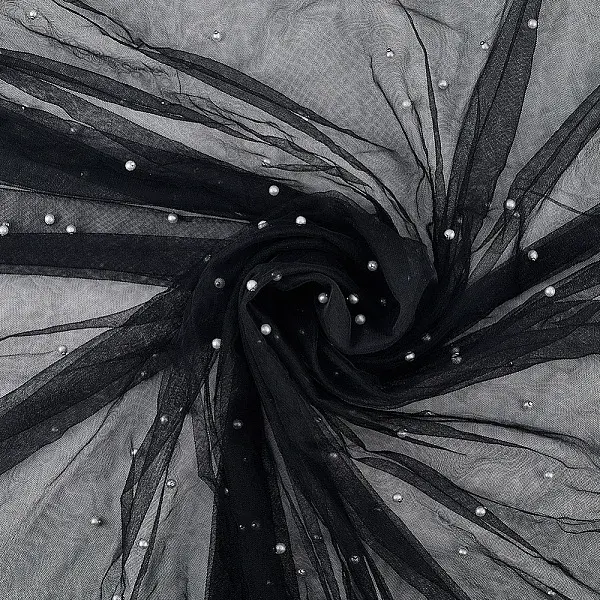 Polyester with Plastic Pearl Fabric