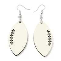 Sublimation Blank Wood Dangle Earrings with Brass Pins for Women
