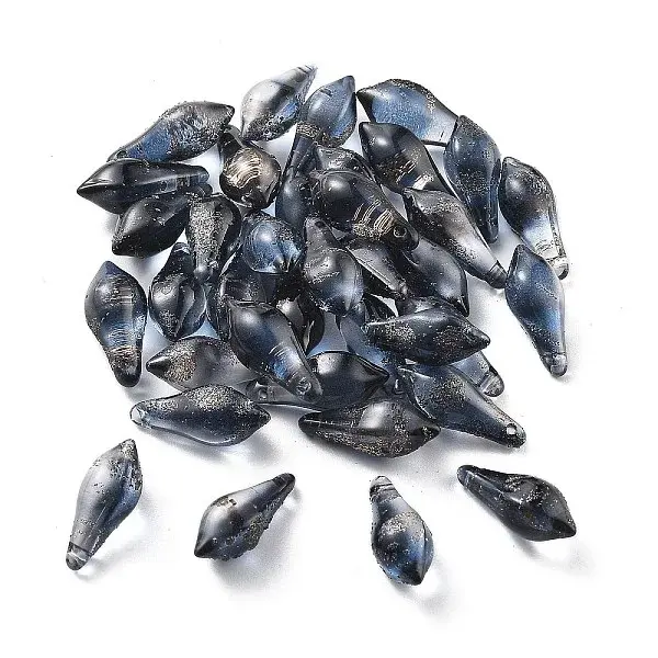 Handmade Gold Sand Lampwork Beads