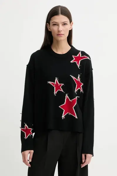 Kašmírový svetr ZADIG&VOLTAIRE dámský, černá barva, KWSW02842