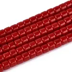 Opaque Solid Color Glass Beads Strands