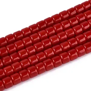 Opaque Solid Color Glass Beads Strands