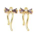 Brass Micro Pave Cubic Zirconia Pendants