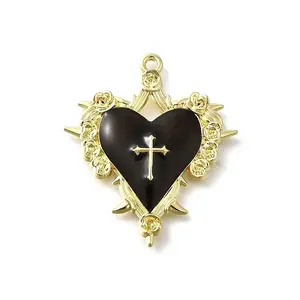 Alloy Black Enamel Gothic Style Pendants