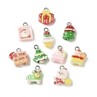 Christmas Opaque Resin Pendants