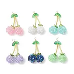 AB Color Opaque Resin Pendants