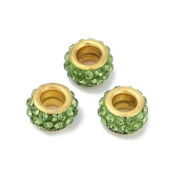 Alloy Rhinestone Clay Pave Beads