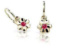 Cutie Jewellery Zlaté detské náušnice C1736-10-X-1 červená