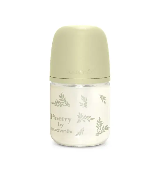 Suavinex Poetry Skleněná láhev fyziologická SX Pro 0m+ SF 120 ml 1 ks zelená