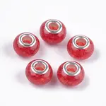 Crackle Resin European Beads