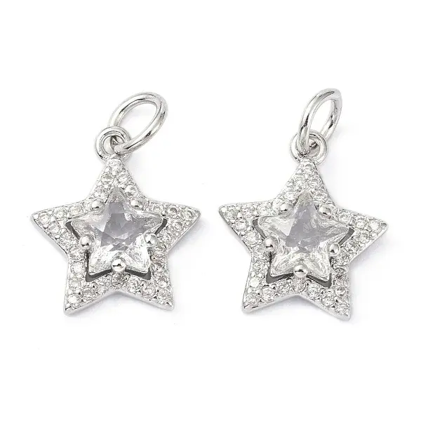Brass Cubic Zirconia Charms