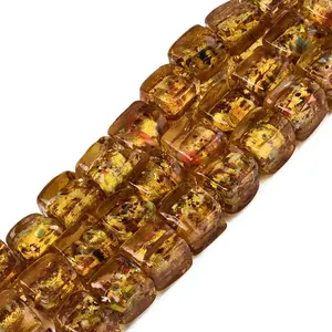 Handmade Silver Foil Lampwork Beads