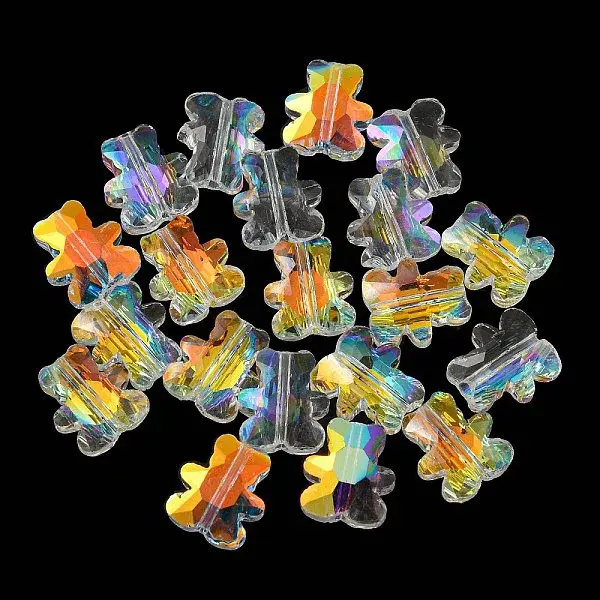 100Pcs Electroplate Glass Beads